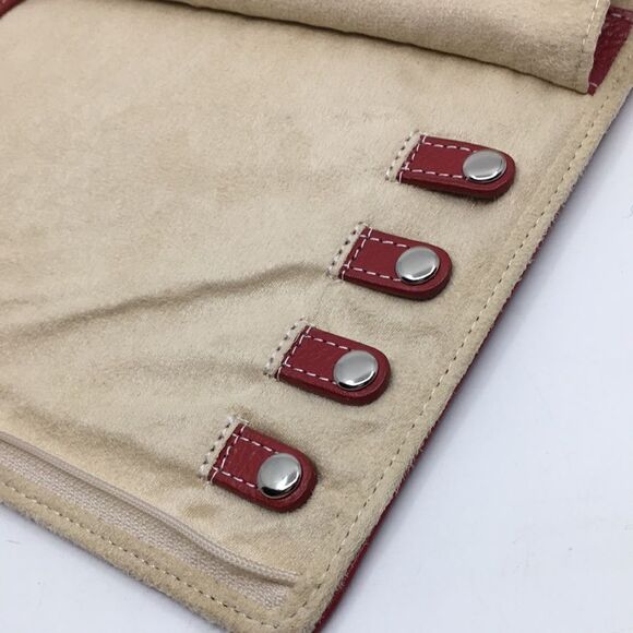 Vanbrock Red Faux Leather Travel Jewelry Case - Picture 11 of 16